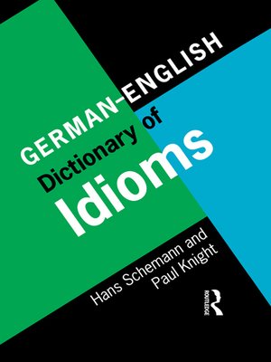 cover image of German/English Dictionary of Idioms